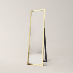 Ars Longa Slim lustro stojące 39,8x159,8 cm prostokątne złote szczotkowane LS-SLIM32152-ZS