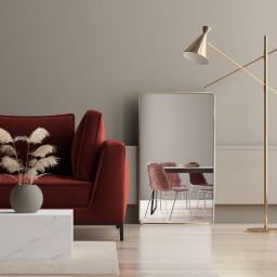 Ars Longa Zen lustro 60x90 cm prostokątne złoty ZEN6090-ZS