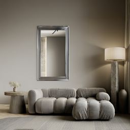 Ars Longa Malaga lustro 84,6x64,6 cm prostokątne nikiel MALAGA5070-N