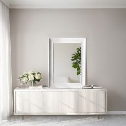 Ars Longa Monza lustro 58,4x68,4 cm prostokątne białe Monza4050-B
