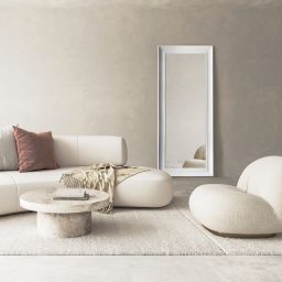 Ars Longa Monza lustro 58,4x68,4 cm prostokątne białe Monza4050-B