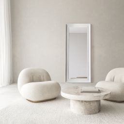 Ars Longa Monza lustro 58,4x68,4 cm prostokątne białe Monza4050-B