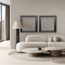 Ars Longa Monza lustro 58,4x68,4 cm prostokątne czarne Monza4050-C