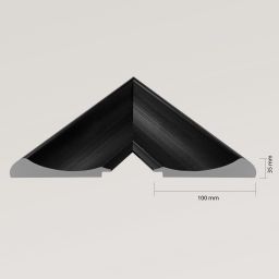 Ars Longa Monza lustro 58,4x68,4 cm prostokątne czarne Monza4050-C