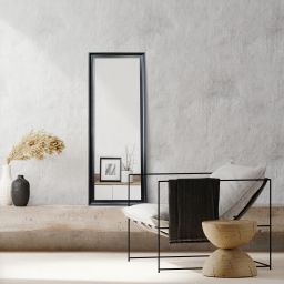 Ars Longa Oslo lustro 58,4x48,4 cm prostokątne czarne OSLO4050-C