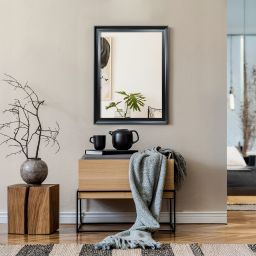 Ars Longa Oslo lustro 58,4x48,4 cm prostokątne czarne OSLO4050-C