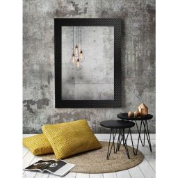 Ars Longa Piko lustro 83 cm kwadratowe czarny mat PIKO7070-C