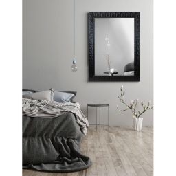 Ars Longa Rio lustro 82x62 cm prostokątne czarne RIO5070-C
