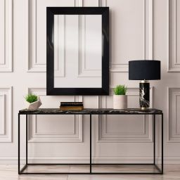 Ars Longa Simple lustro 63x83 cm prostokątne czarny SIMPLE5070-C