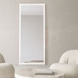 Ars Longa Slim lustro 127,8x67,8 cm prostokątne białe SLIM60120-B