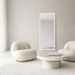 Ars Longa Slim lustro 77,8x77,8 cm kwadratowe białe matowe SLIM7070-BS