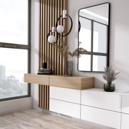 Ars Longa Zen lustro 60x90 cm prostokątne czarny ZEN6090-C