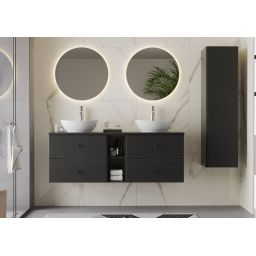 Megstyl blat 140x46 cm czarny 2054