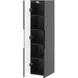 Megstyl Aspen szafka 34,5x31,8x130 cm boczna wisząca czarna 2423