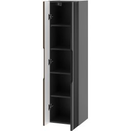 Megstyl Avella szafka 34,5x31,8x130 cm boczna wisząca czarna-orzech 2425