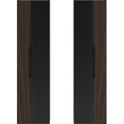 Megstyl Avella szafka 34,5x31,8x130 cm boczna wisząca czarna-orzech 2425