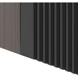 Megstyl Avella szafka 34,5x31,8x130 cm boczna wisząca czarna-orzech 2425