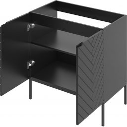 Megstyl Aspen szafka 80x45,8x82 cm podumywalkowa stojąca czarna 2496