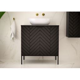 Megstyl Aspen szafka 80x45,8x82 cm podumywalkowa stojąca czarna 2496