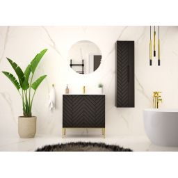 Megstyl Aspen szafka 80x45,8x82 cm podumywalkowa stojąca czarna 2497