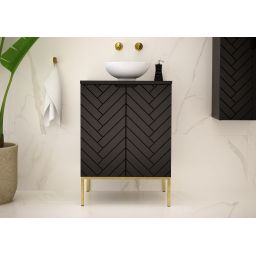 Megstyl Aspen szafka 60x45,8x82 cm podumywalkowa stojąca czarna 2507