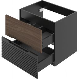 Megstyl Avella szafka 60x45,8x50 cm podumywalkowa wisząca czarna-orzech 2516