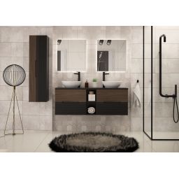 Megstyl Avella szafka 60x45,8x50 cm podumywalkowa wisząca czarna-orzech 2516