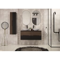 Megstyl Avella szafka 60x45,8x50 cm podumywalkowa wisząca czarna-orzech 2516