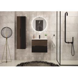 Megstyl Avella szafka 60x45,8x50 cm podumywalkowa wisząca czarna-orzech 2516