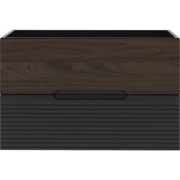 Megstyl Avella szafka 80x45,8x50 cm podumywalkowa wisząca czarna-orzech 2586