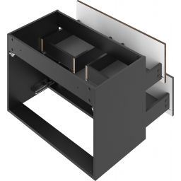 Megstyl Avella szafka 80x45,8x50 cm podumywalkowa wisząca czarna-orzech 2586
