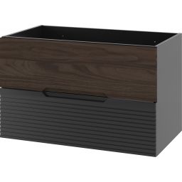 Megstyl Avella szafka 80x45,8x50 cm podumywalkowa wisząca czarna-orzech 2586