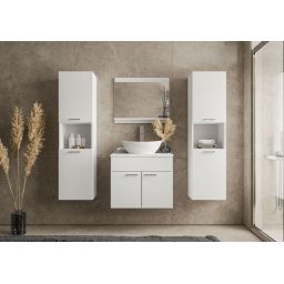 Megstyl Ceniza szafka 34,5x31,6x130 cm boczna wisząca biała 4930