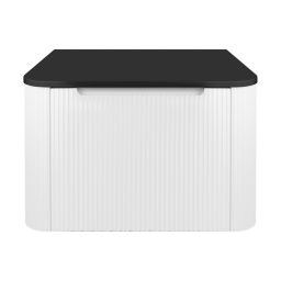 Oltens Hamnes szafka 60 cm podumywalkowa wisząca z blatem biały mat/czarny mat 68666000