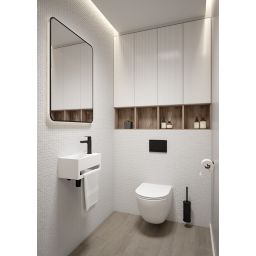 Oltens Torne przycisk spłukujący do WC czarny mat 57103300