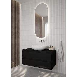 Oltens Sogne umywalka 63x42 cm owalna nablatowa biała 40310000