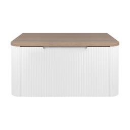 Oltens Hamnes szafka 80 cm podumywalkowa wisząca z blatem biały mat/dąb 68672000