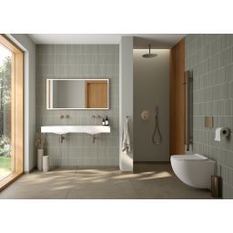 Oltens Stila umywalka 120x45 cm ścienna LavaForm biały połysk 40004000