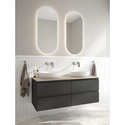 Oltens Nordlis lustro 40x90 cm owalne z oświetleniem od tyłu z matą grzewczą 64113000