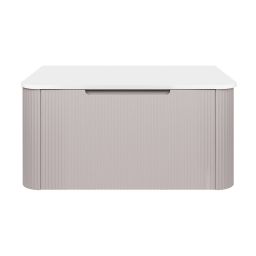 Oltens Hamnes szafka 80 cm podumywalkowa wisząca z blatem kaszmir/biały mat 68670900