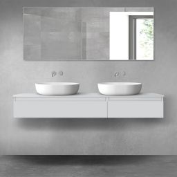 Oltens Vernal zestaw mebli łazienkowych 160 cm z blatem szary mat 68355700