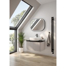 Oltens Hamnes Thin umywalka 60,5x41,5 cm owalna nablatowa biała 40320000