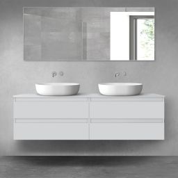 Oltens Vernal zestaw mebli łazienkowych 160 cm z blatem szary mat 68359700