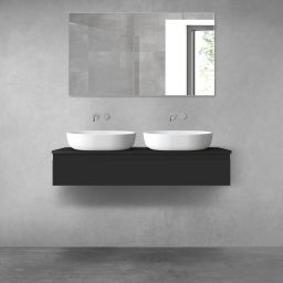 Oltens Vernal szafka 120 cm podumywalkowa wisząca czarny mat 60012300