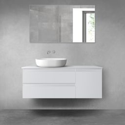 Oltens Vernal zestaw mebli łazienkowych 120 cm z blatem szary mat 68209700