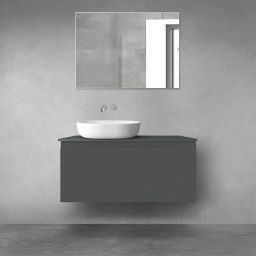 Oltens Vernal zestaw mebli łazienkowych 100 cm z blatem grafit mat 68247400
