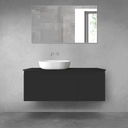 Oltens Vernal zestaw mebli łazienkowych 120 cm z blatem czarny mat 68248300