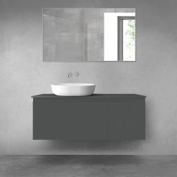 Oltens Vernal zestaw mebli łazienkowych 120 cm z blatem grafit mat 68250400