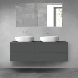 Oltens Vernal zestaw mebli łazienkowych 140 cm z blatem grafit mat 68257400