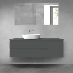 Oltens Vernal zestaw mebli łazienkowych 140 cm z blatem grafit mat 68262400
